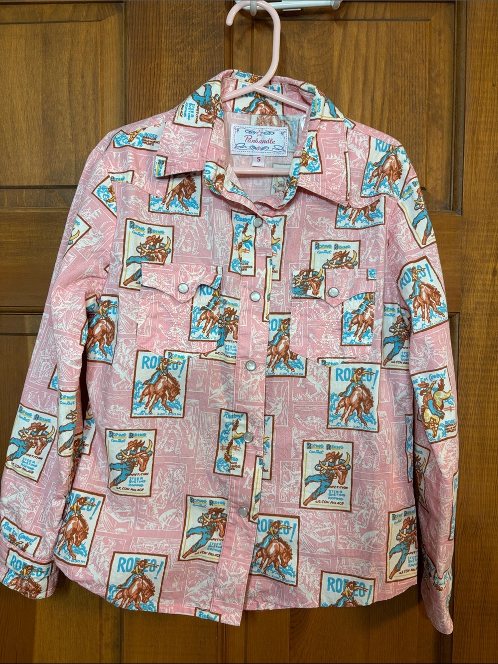 Panhandle Western shirt Rodeo print size small like new.